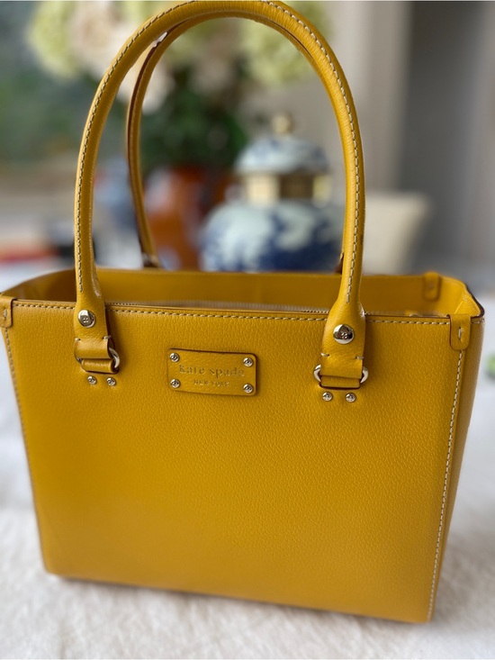 kate spade Handbags - kate spade Yellow Leather Satchel with Gold Hardware
